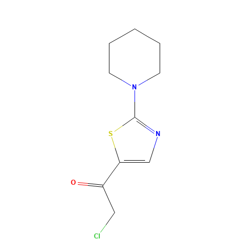 2-chloro-1-(2-piperidin-1-yl-1,3-thiazol-5-yl)ethanone (CAS: 790271-19-1) - Chemical Structure and Molecular Formula 
