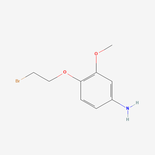 4-(2-bromoethoxy)-3-methoxyaniline (CAS: 842132-15-4) - Chemical Structure and Molecular Formula 