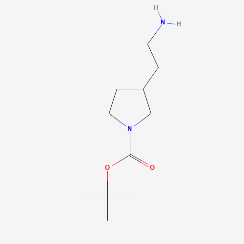 tert-butyl 3-(2-aminoethyl)pyrrolidine-1-carboxylate (CAS: 1048920-45-1) - Chemical Structure and Molecular Formula 