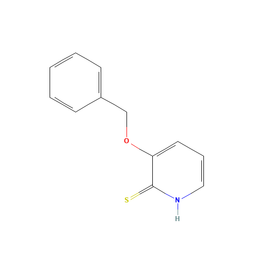 3-phenylmethoxy-1H-pyridine-2-thione (CAS: 1175008-62-4) - Chemical Structure and Molecular Formula 