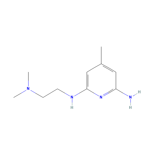 6-N-[2-(dimethylamino)ethyl]-4-methylpyridine-2,6-diamine (CAS: 75308-75-7) - Chemical Structure and Molecular Formula 