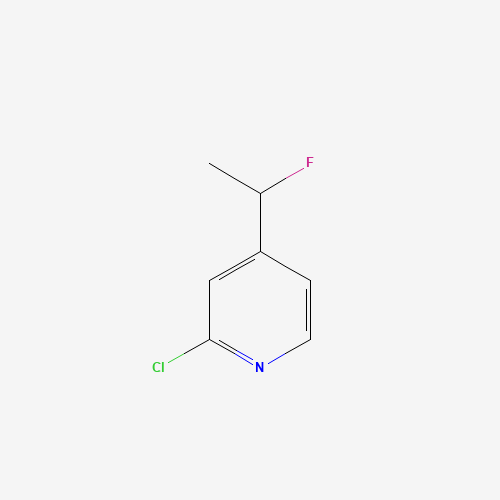 2-chloro-4-(1-fluoroethyl)pyridine (CAS: 1307255-24-8) - Chemical Structure and Molecular Formula 