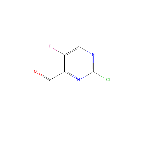 1-(2-chloro-5-fluoropyrimidin-4-yl)ethanone (CAS: 736991-76-7) - Chemical Structure and Molecular Formula 