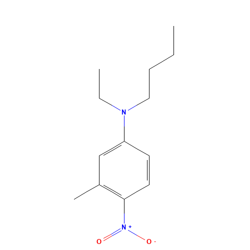 N-butyl-N-ethyl-3-methyl-4-nitroaniline (CAS: 821776-51-6) - Chemical Structure and Molecular Formula 