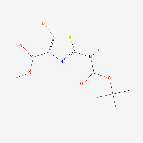 methyl 5-bromo-2-[(2-methylpropan-2-yl)oxycarbonylamino]-1,3-thiazole-4-carboxylate (CAS: 914349-71-6) - Related Chemical Product