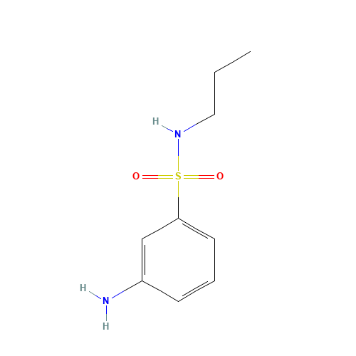 3-amino-N-propylbenzenesulfonamide (CAS: 143174-10-1) - Chemical Structure and Molecular Formula 