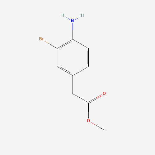 methyl 2-(4-amino-3-bromophenyl)acetate (CAS: 209809-20-1) - Chemical Structure and Molecular Formula 