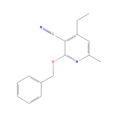 4-ethyl-6-methyl-2-phenylmethoxypyridine-3-carbonitrile (CAS: 1616288-81-3) - Chemical Structure and Molecular Formula 
