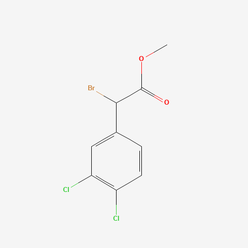methyl 2-bromo-2-(3,4-dichlorophenyl)acetate (CAS: 163339-71-7) - Chemical Structure and Molecular Formula 