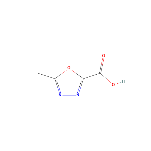 5-methyl-1,3,4-oxadiazole-2-carboxylic acid (CAS: 518048-06-1) - Chemical Structure and Molecular Formula 