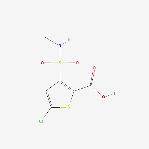 5-chloro-3-(methylsulfamoyl)thiophene-2-carboxylic acid (CAS: 70374-36-6) - Chemical Structure and Molecular Formula 