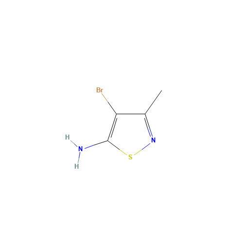 4-bromo-3-methyl-1,2-thiazol-5-amine (CAS: 85508-99-2) - Chemical Structure and Molecular Formula 
