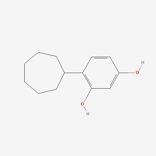 4-cycloheptylbenzene-1,3-diol (CAS: 15817-68-2) - Chemical Structure and Molecular Formula 