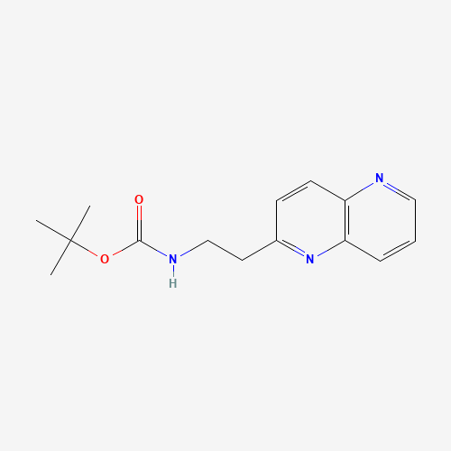 tert-butyl N-[2-(1,5-naphthyridin-2-yl)ethyl]carbamate (CAS: 1374105-80-2) - Chemical Structure and Molecular Formula 