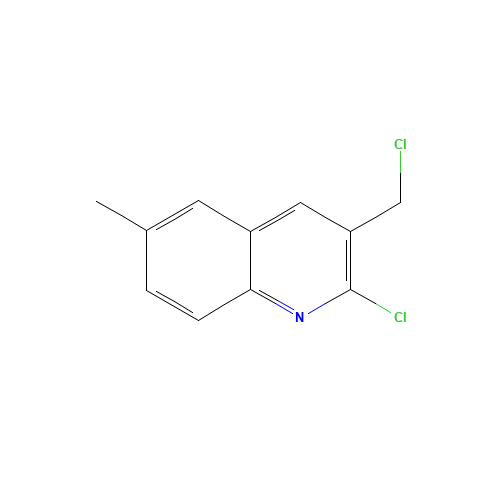 2-chloro-3-(chloromethyl)-6-methylquinoline (CAS: 948291-18-7) - Chemical Structure and Molecular Formula 