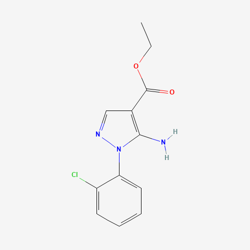 ethyl 5-amino-1-(2-chlorophenyl)pyrazole-4-carboxylate (CAS: 14678-86-5) - Chemical Structure and Molecular Formula 