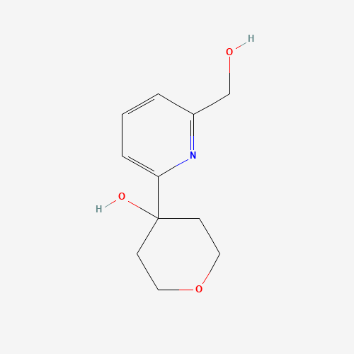 4-[6-(hydroxymethyl)pyridin-2-yl]oxan-4-ol (CAS: 153635-21-3) - Chemical Structure and Molecular Formula 