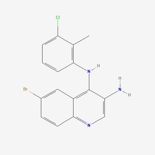 6-bromo-4-N-(3-chloro-2-methylphenyl)quinoline-3,4-diamine (CAS: 1153308-68-9) - Related Chemical Product