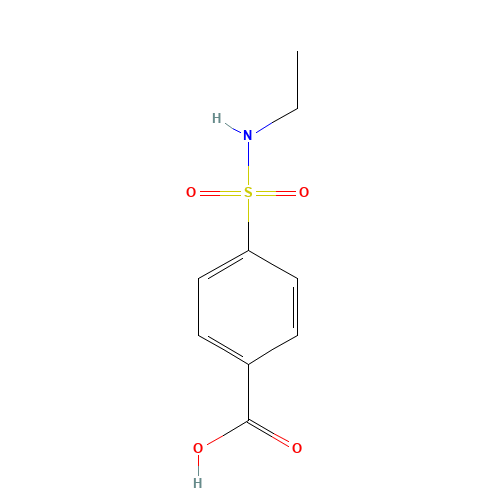 4-(ethylsulfamoyl)benzoic acid (CAS: 10252-64-9) - Chemical Structure and Molecular Formula 