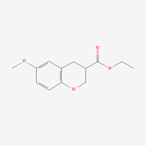 ethyl 6-methoxy-3,4-dihydro-2H-chromene-3-carboxylate (CAS: 885271-71-6) - Chemical Structure and Molecular Formula 