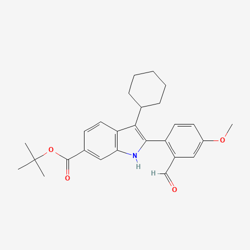 tert-butyl 3-cyclohexyl-2-(2-formyl-4-methoxyphenyl)-1H-indole-6-carboxylate (CAS: 958002-18-1) - Related Chemical Product