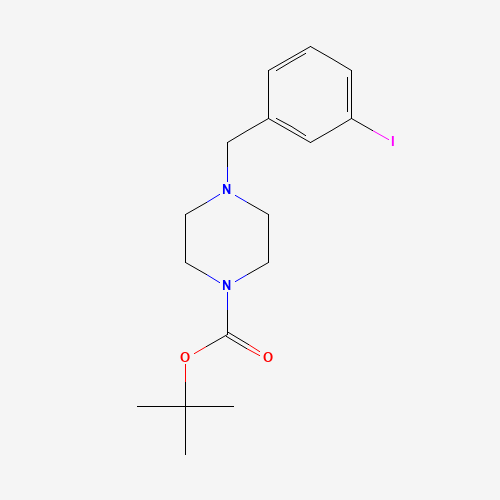 tert-butyl 4-[(3-iodophenyl)methyl]piperazine-1-carboxylate (CAS: 850375-09-6) - Chemical Structure and Molecular Formula 