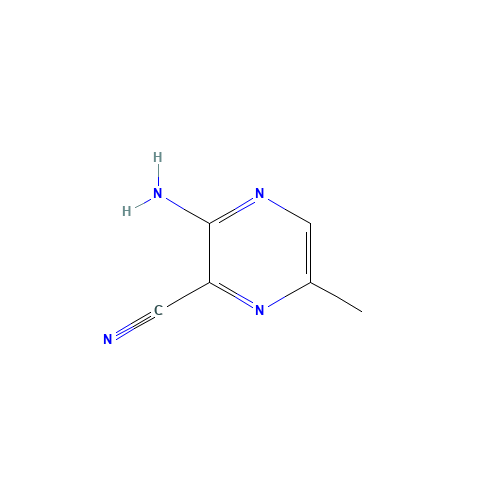 3-amino-6-methylpyrazine-2-carbonitrile (CAS: 17890-82-3) - Chemical Structure and Molecular Formula 