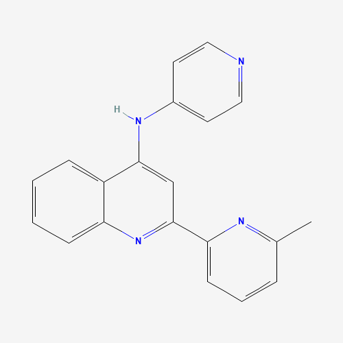2-(6-methylpyridin-2-yl)-N-pyridin-4-ylquinolin-4-amine (CAS: 733807-08-4) - Chemical Structure and Molecular Formula 