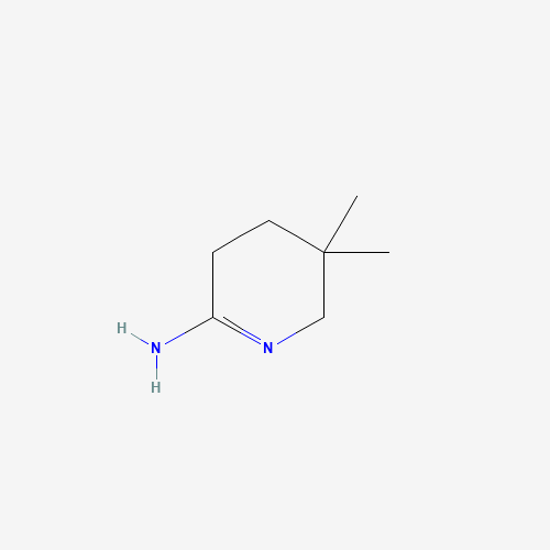 3,3-dimethyl-4,5-dihydro-2H-pyridin-6-amine (CAS: 761379-71-9) - Chemical Structure and Molecular Formula 