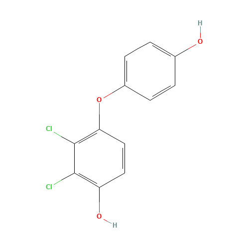 2,3-dichloro-4-(4-hydroxyphenoxy)phenol (CAS: 125138-72-9) - Chemical Structure and Molecular Formula 