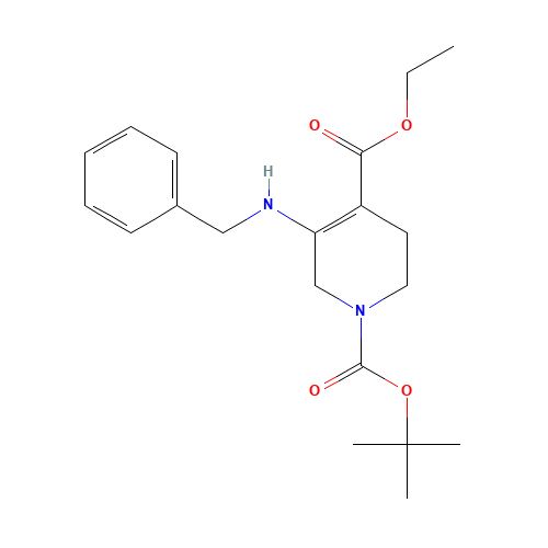 1-O-tert-butyl 4-O-ethyl 5-(benzylamino)-3,6-dihydro-2H-pyridine-1,4-dicarboxylate (CAS: 1293940-27-8) - Related Chemical Product