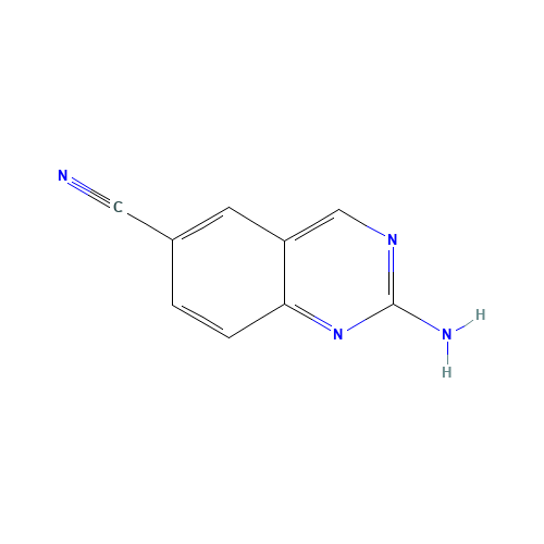 2-aminoquinazoline-6-carbonitrile (CAS: 1131604-81-3) - Chemical Structure and Molecular Formula 