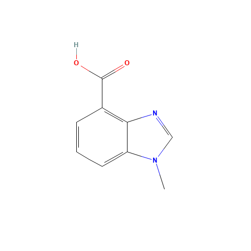 1-methylbenzimidazole-4-carboxylic acid (CAS: 672957-92-5) - Chemical Structure and Molecular Formula 
