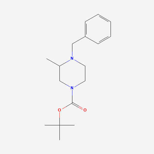 tert-butyl 4-benzyl-3-methylpiperazine-1-carboxylate (CAS: 741287-37-6) - Chemical Structure and Molecular Formula 