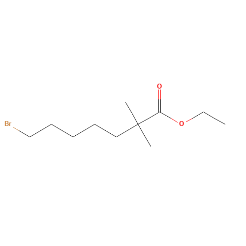ethyl 7-bromo-2,2-dimethylheptanoate (CAS: 123469-92-1) - Chemical Structure and Molecular Formula 