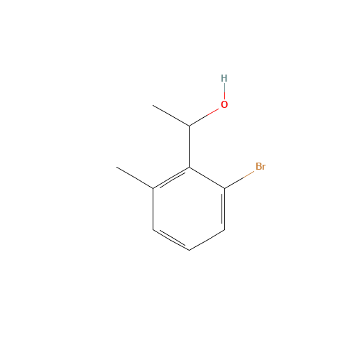 1-(2-bromo-6-methylphenyl)ethanol (CAS: 148517-72-0) - Chemical Structure and Molecular Formula 