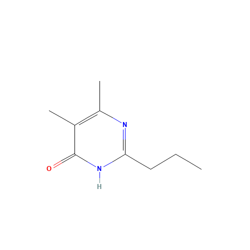 5,6-dimethyl-2-propyl-1H-pyrimidin-4-one (CAS: 90565-54-1) - Chemical Structure and Molecular Formula 
