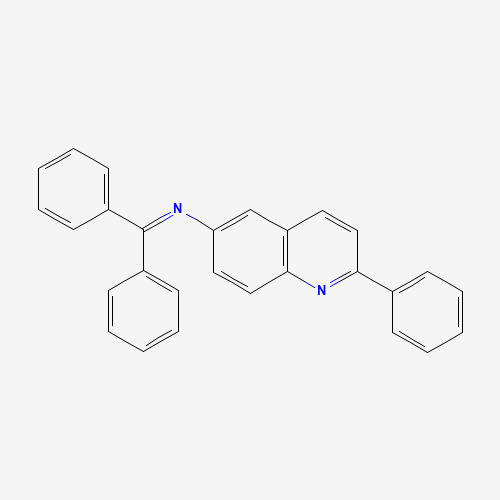 1,1-diphenyl-N-(2-phenylquinolin-6-yl)methanimine (CAS: 1257303-36-8) - Chemical Structure and Molecular Formula 