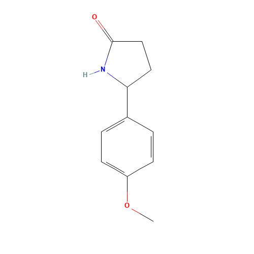 5-(4-methoxyphenyl)pyrrolidin-2-one (CAS: 128100-35-6) - Chemical Structure and Molecular Formula 