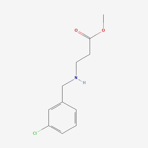 methyl 3-[(3-chlorophenyl)methylamino]propanoate (CAS: 92316-47-7) - Chemical Structure and Molecular Formula 