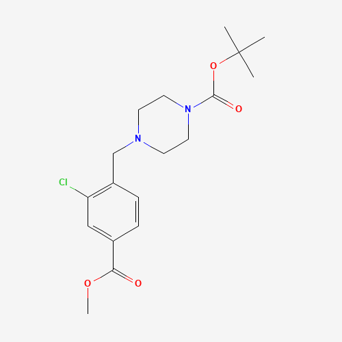 tert-butyl 4-[(2-chloro-4-methoxycarbonylphenyl)methyl]piperazine-1-carboxylate (CAS: 1446819-29-9) - Related Chemical Product