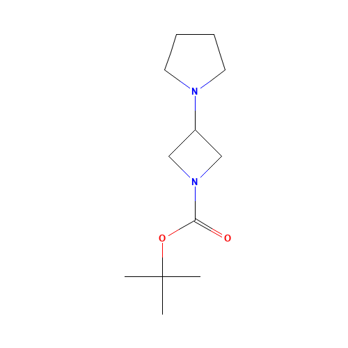 tert-butyl 3-pyrrolidin-1-ylazetidine-1-carboxylate (CAS: 1019008-21-9) - Chemical Structure and Molecular Formula 