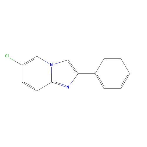 6-chloro-2-phenylimidazo[1,2-a]pyridine (CAS: 168837-18-1) - Chemical Structure and Molecular Formula 