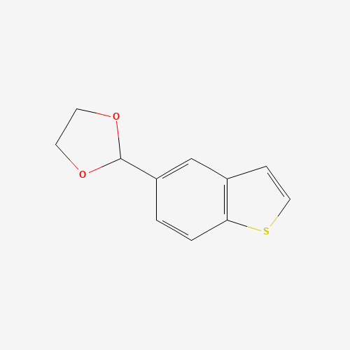 2-(1-benzothiophen-5-yl)-1,3-dioxolane (CAS: 96803-06-4) - Chemical Structure and Molecular Formula 