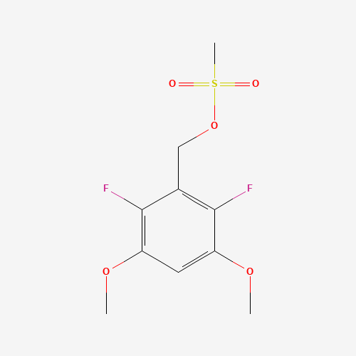 (2,6-difluoro-3,5-dimethoxyphenyl)methyl methanesulfonate (CAS: 1453211-60-3) - Chemical Structure and Molecular Formula 