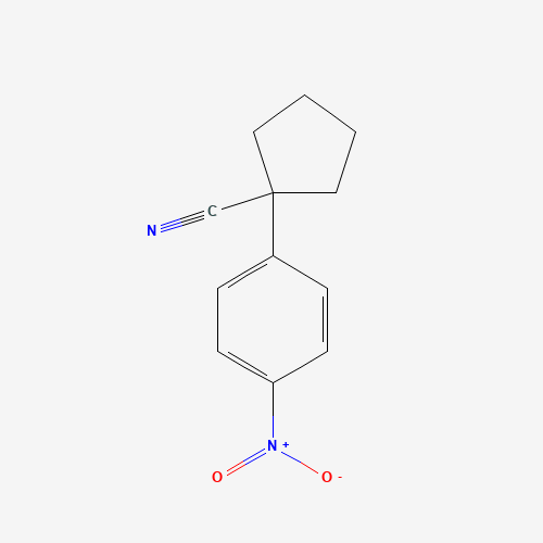 1-(4-nitrophenyl)cyclopentane-1-carbonitrile (CAS: 91392-33-5) - Chemical Structure and Molecular Formula 