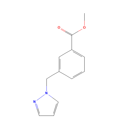 methyl 3-(pyrazol-1-ylmethyl)benzoate (CAS: 562803-63-8) - Chemical Structure and Molecular Formula 
