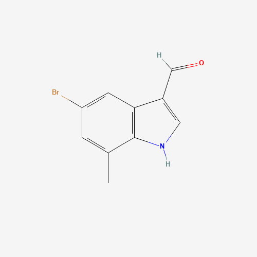5-bromo-7-methyl-1H-indole-3-carbaldehyde (CAS: 16076-86-1) - Chemical Structure and Molecular Formula 