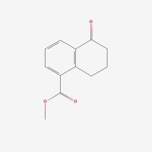 methyl 5-oxo-7,8-dihydro-6H-naphthalene-1-carboxylate (CAS: 59599-49-4) - Chemical Structure and Molecular Formula 