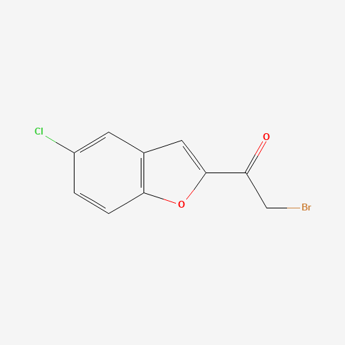 2-bromo-1-(5-chloro-1-benzofuran-2-yl)ethanone (CAS: 7039-74-9) - Chemical Structure and Molecular Formula 